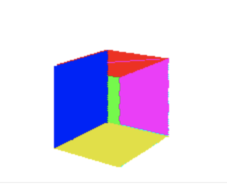 Cubo desenhado com as faces por ordem