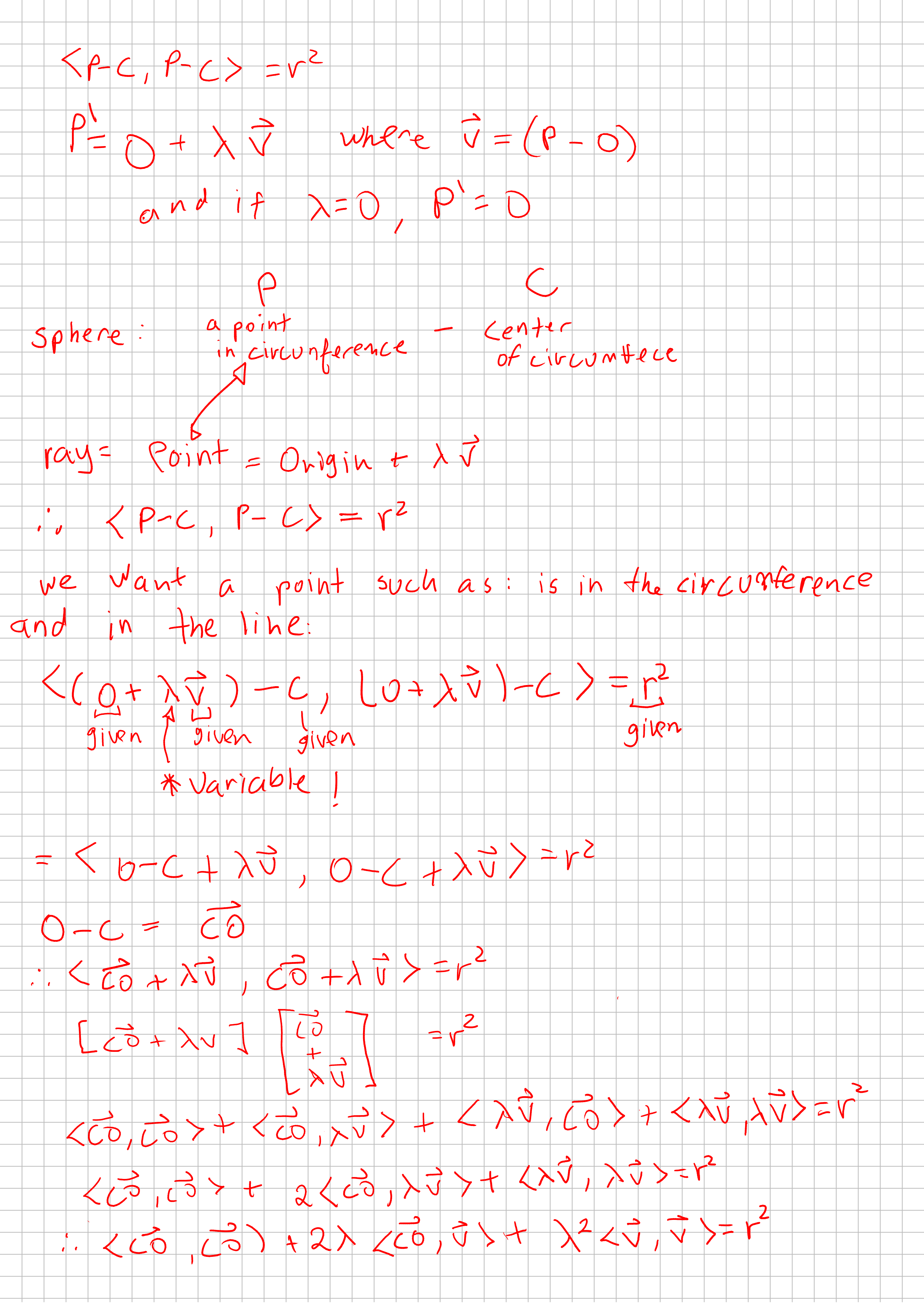 How to compute an ray-sphere intersection